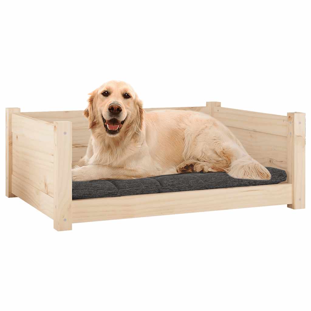 vidaXL Legowisko dla psa, 75,5x55,5x28 cm, lite drewno sosnowe