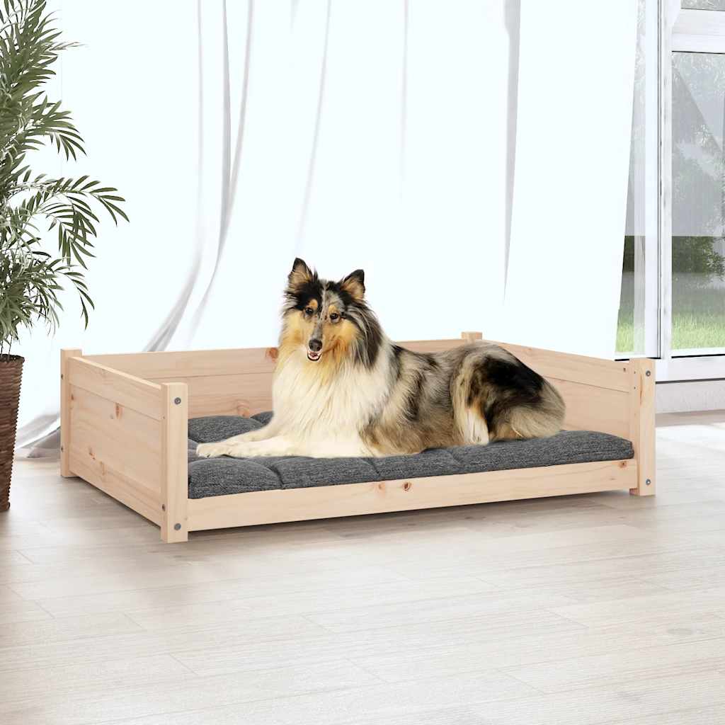 vidaXL Legowisko dla psa, 95,5x65,5x28 cm, lite drewno sosnowe