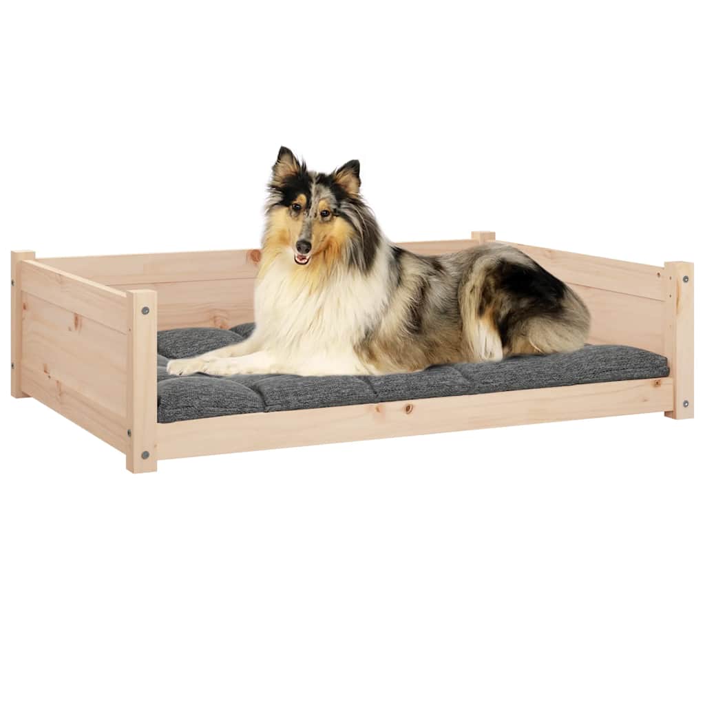 vidaXL Legowisko dla psa, 95,5x65,5x28 cm, lite drewno sosnowe