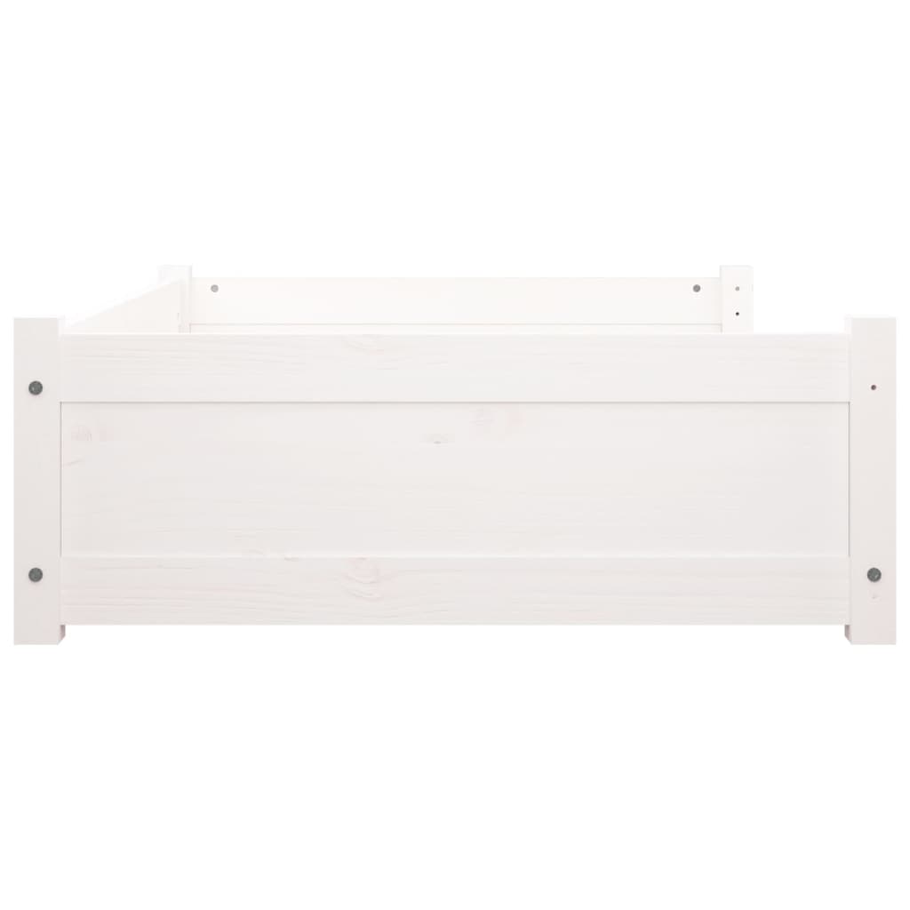 vidaXL Legowisko dla psa, białe, 105,5x75,5x28 cm, lite drewno sosnowe