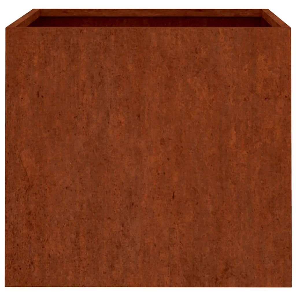 vidaXL Donice, 2 szt., 49x47x46 cm, stal kortenowska