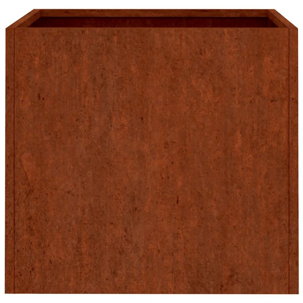 vidaXL Donice, 2 szt., 49x47x46 cm, stal kortenowska