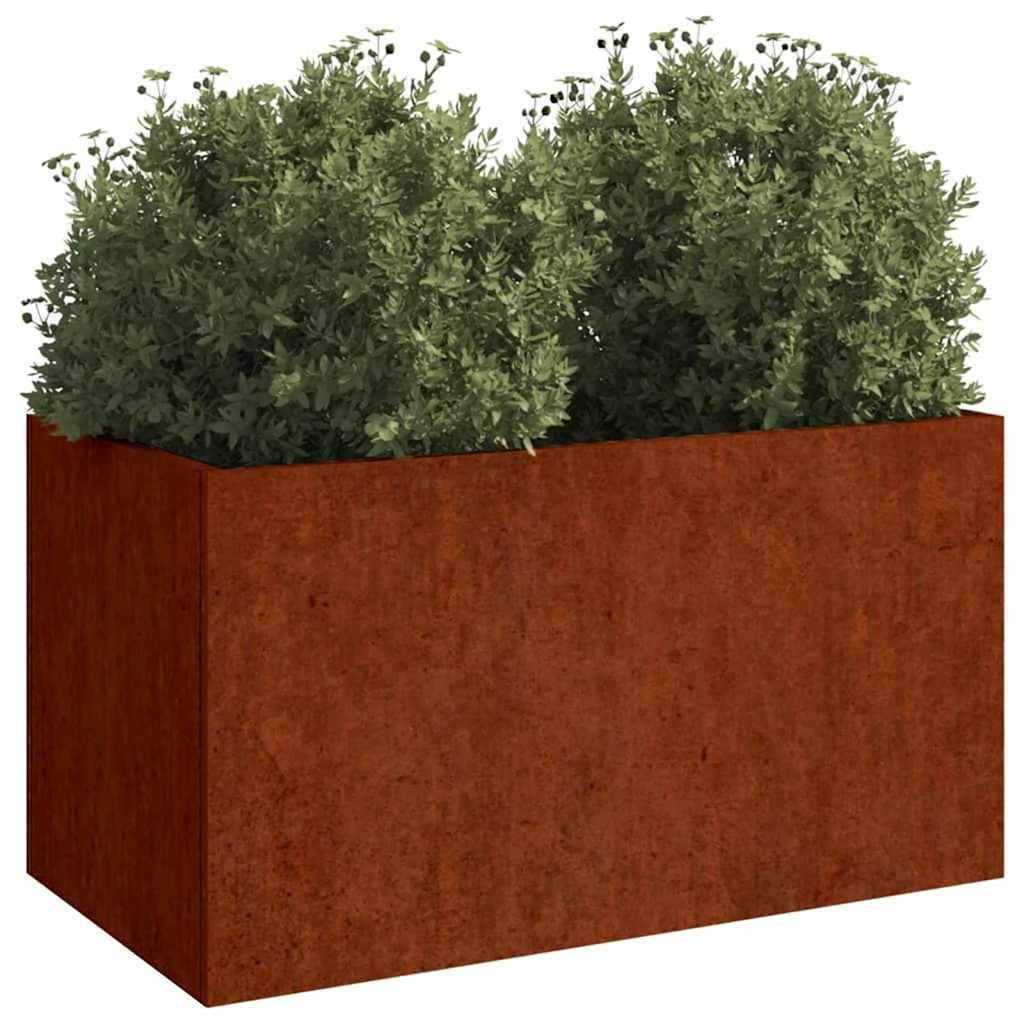 vidaXL Donica, 62x30x29 cm, stal kortenowska