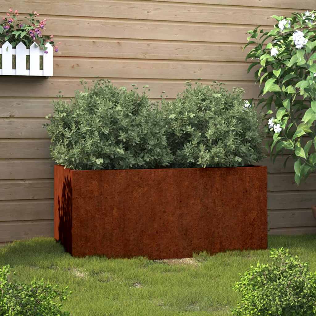 vidaXL Donica, 62x30x29 cm, stal kortenowska