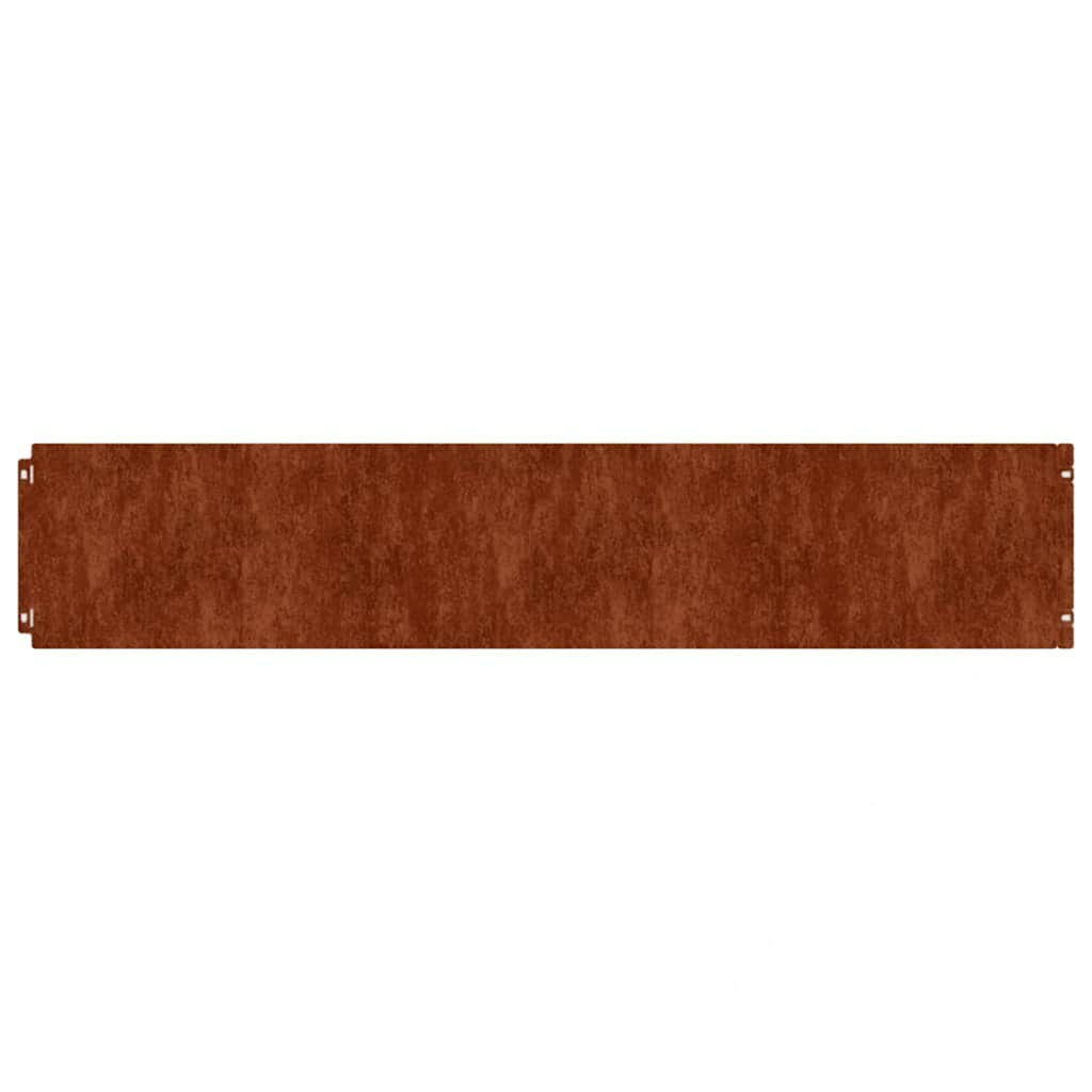 vidaXL Obrzeża trawnikowe, 10 szt., 20x103 cm, giętkie, stal Corten