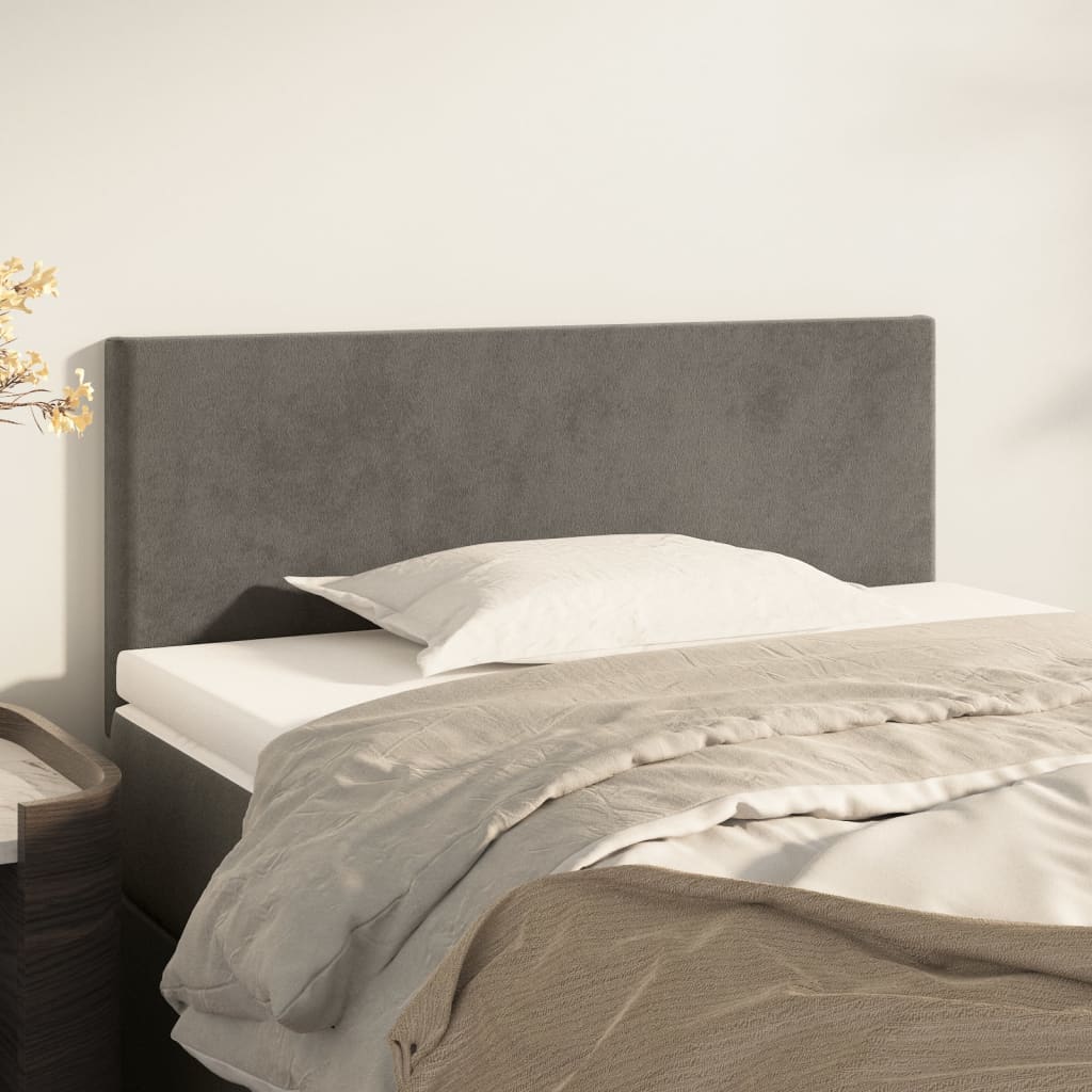 vidaXL Zagłówek do łóżka, ciemnoszary, 90x5x78/88 cm, aksamit