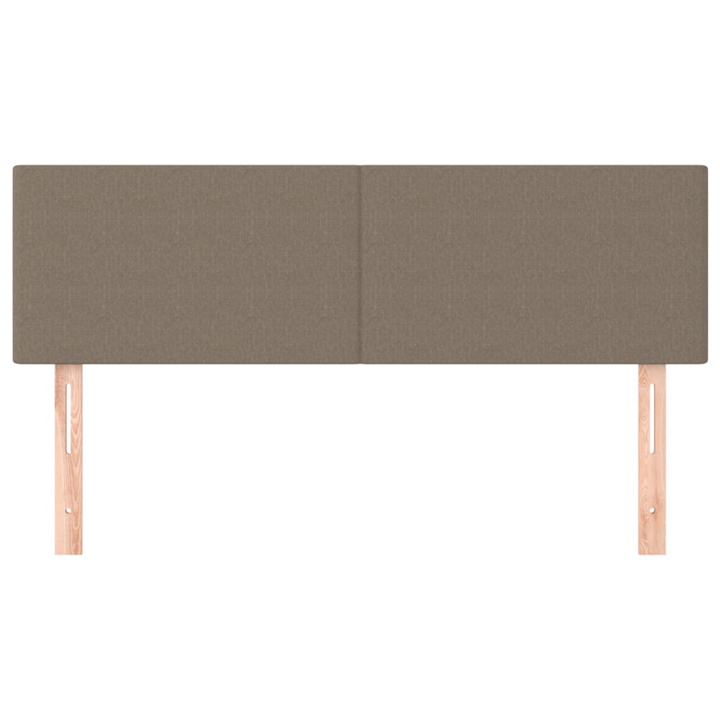 vidaXL Zagłówki, taupe, 144x5x78/88 cm, tkanina