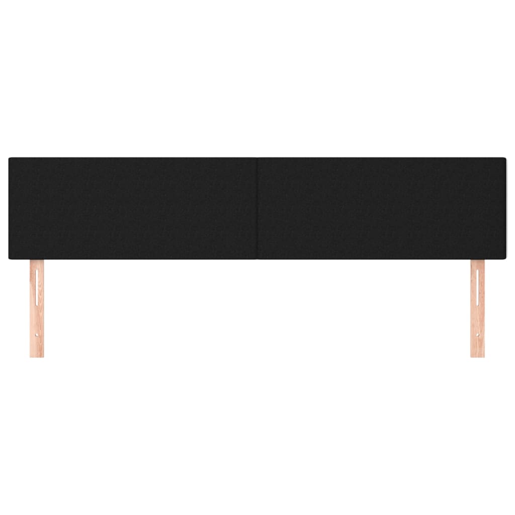 vidaXL Zagłówki, czarne, 160x5x78/88 cm, tkanina