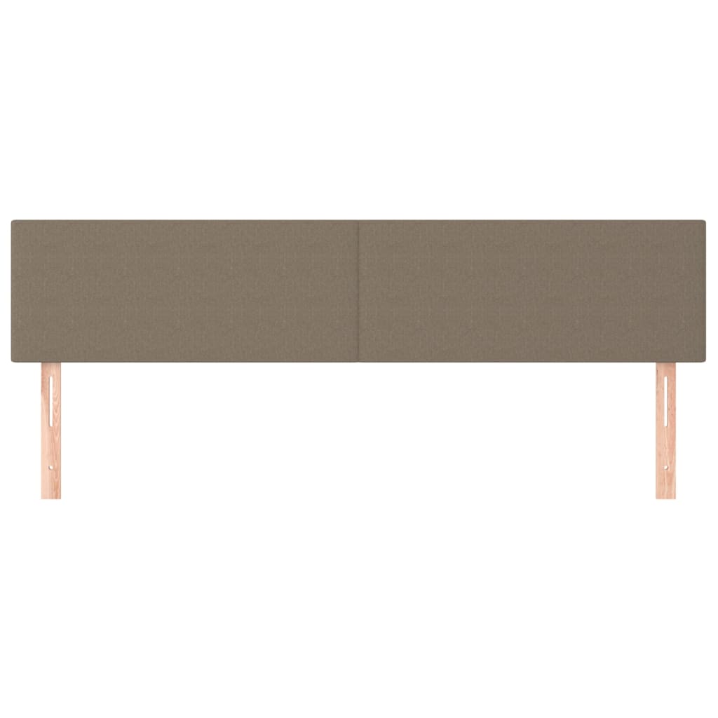 vidaXL Zagłówki, taupe, 160x5x78/88 cm, tkanina