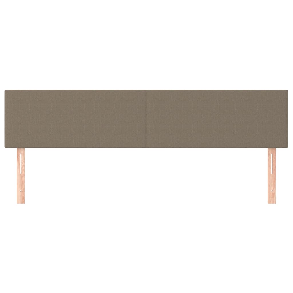 vidaXL Zagłówki, taupe, 200x5x78/88 cm, tkanina