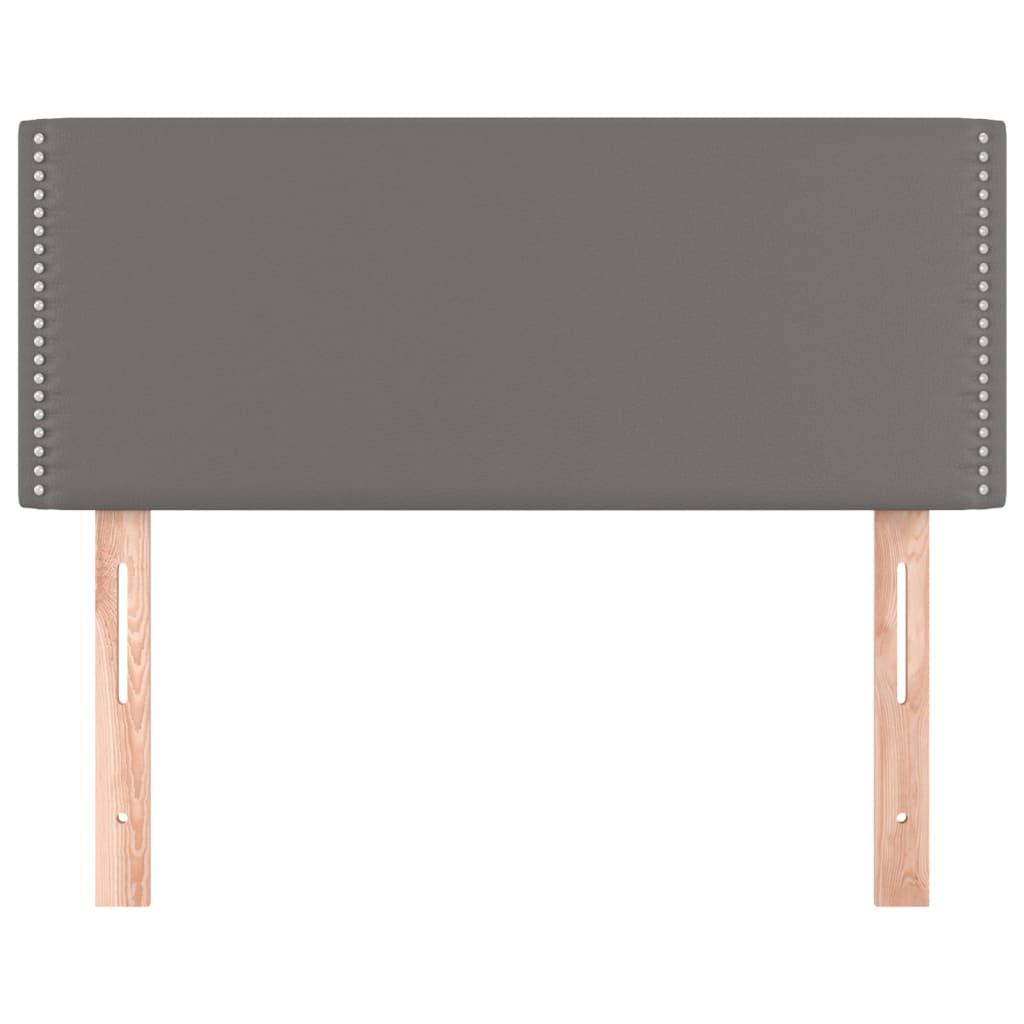 vidaXL Zagłówek do łóżka, szary, 100x5x78/88 cm, sztuczna skóra