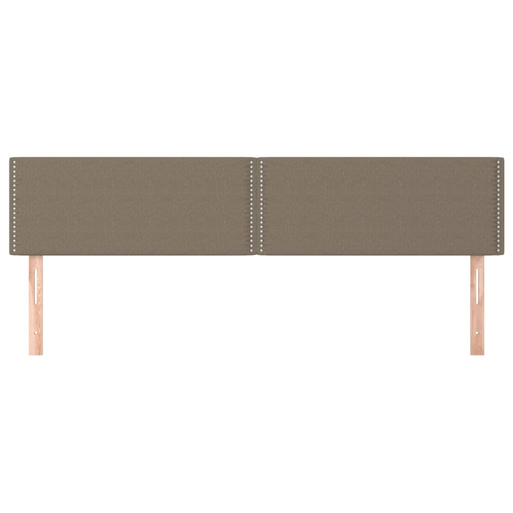 vidaXL Zagłówki, taupe, 200x5x78/88 cm, tkanina