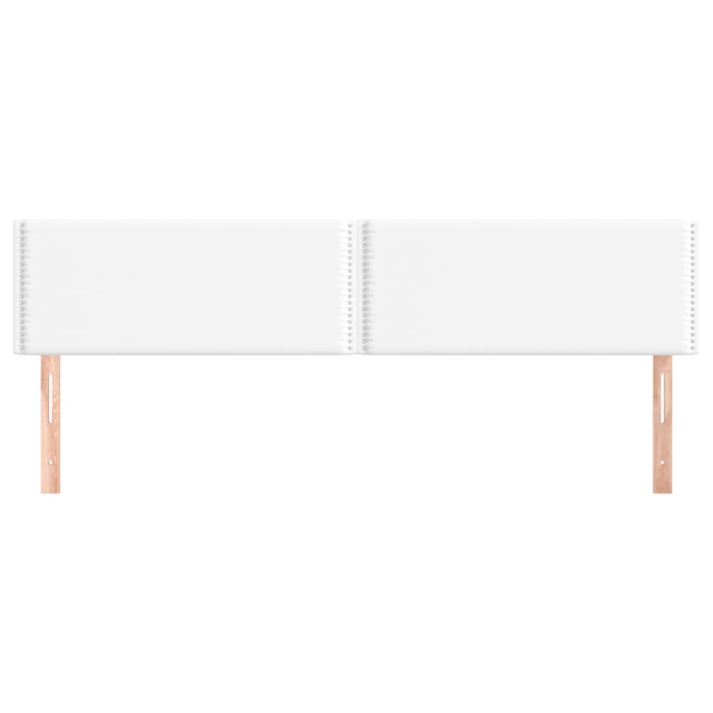 vidaXL Zagłówki, białe, 200x5x78/88 cm, sztuczna skóra