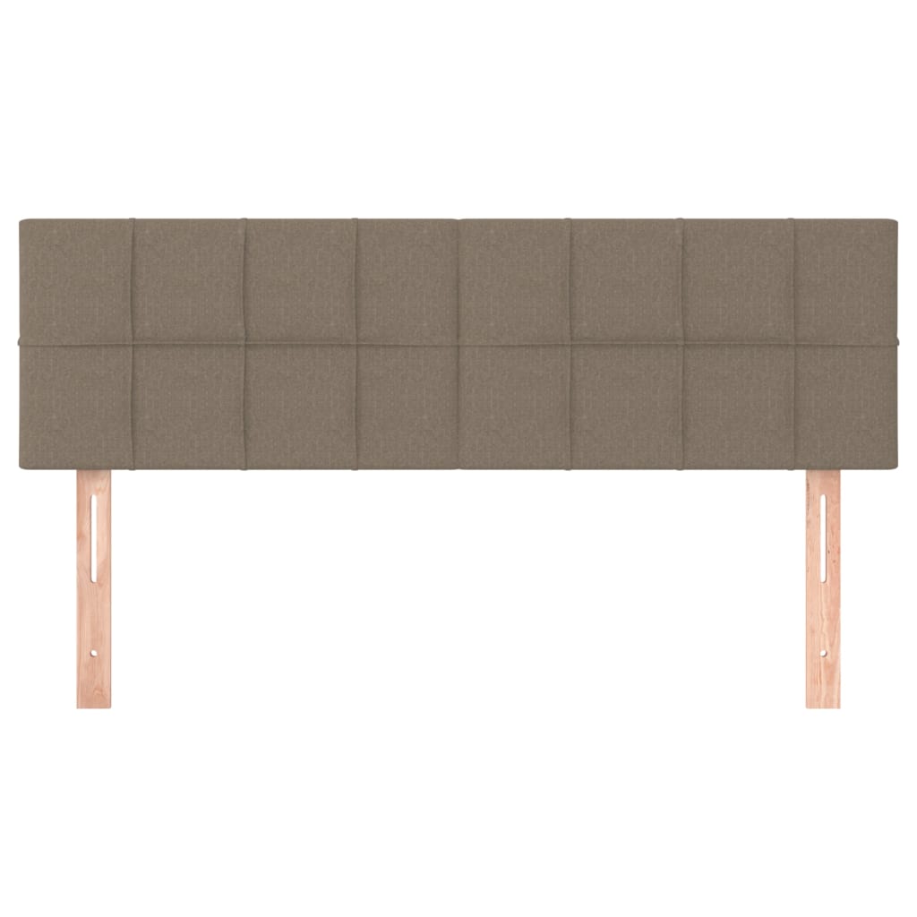 vidaXL Zagłówki, taupe, 144x5x78/88 cm, tkanina