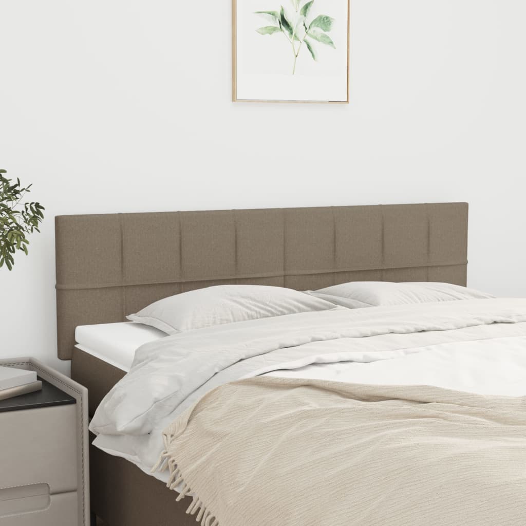 vidaXL Zagłówki, taupe, 144x5x78/88 cm, tkanina