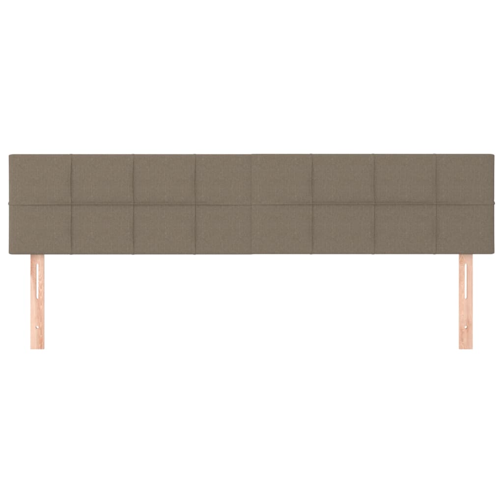 vidaXL Zagłówki, taupe, 200x5x78/88 cm, tkanina