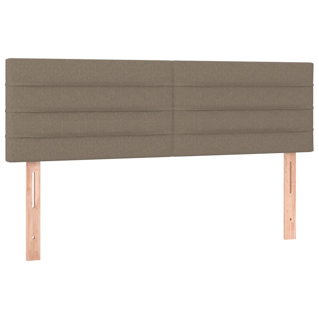vidaXL Zagłówki, taupe, 144x5x78/88 cm, tkanina