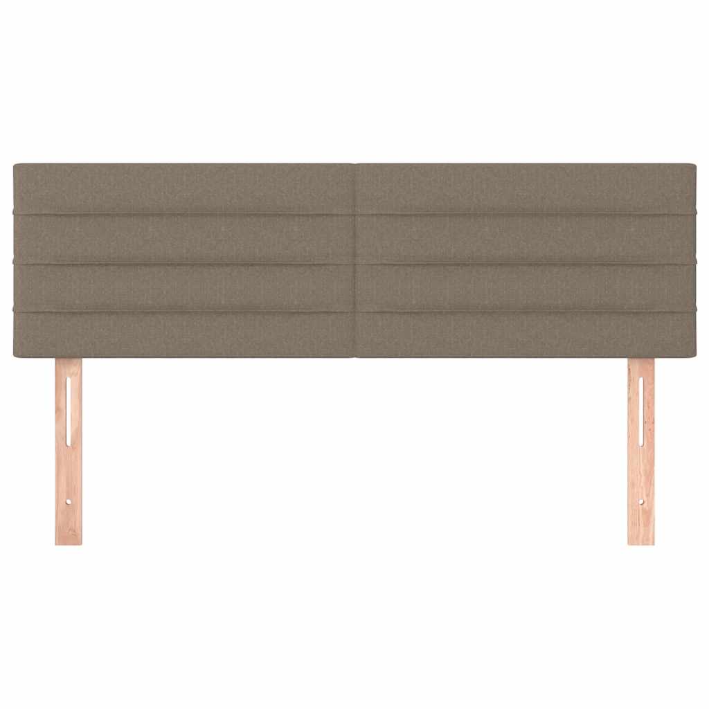 vidaXL Zagłówki, taupe, 144x5x78/88 cm, tkanina