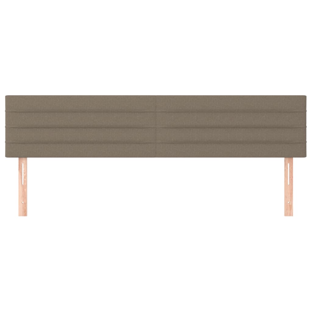 vidaXL Zagłówki, taupe, 160x5x78/88 cm, tkanina