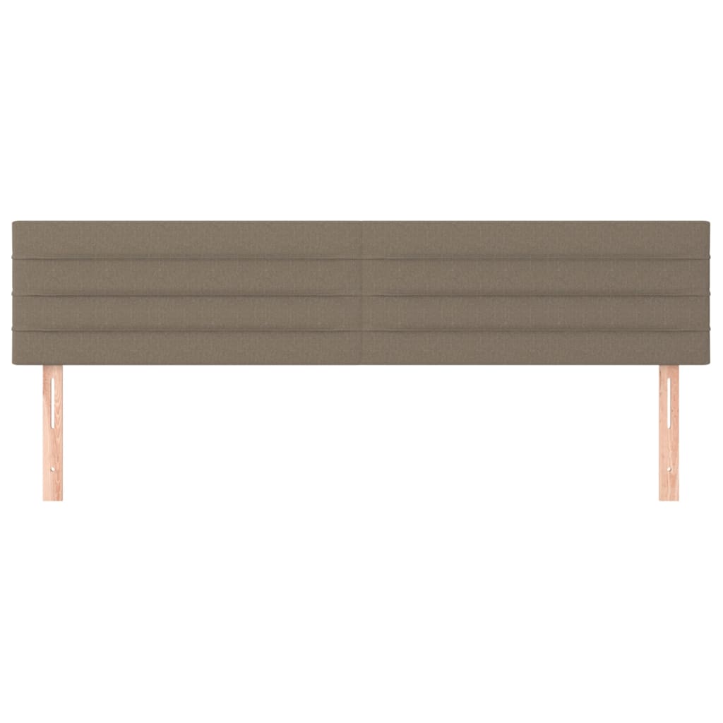 vidaXL Zagłówki, taupe, 200x5x78/88 cm, tkanina