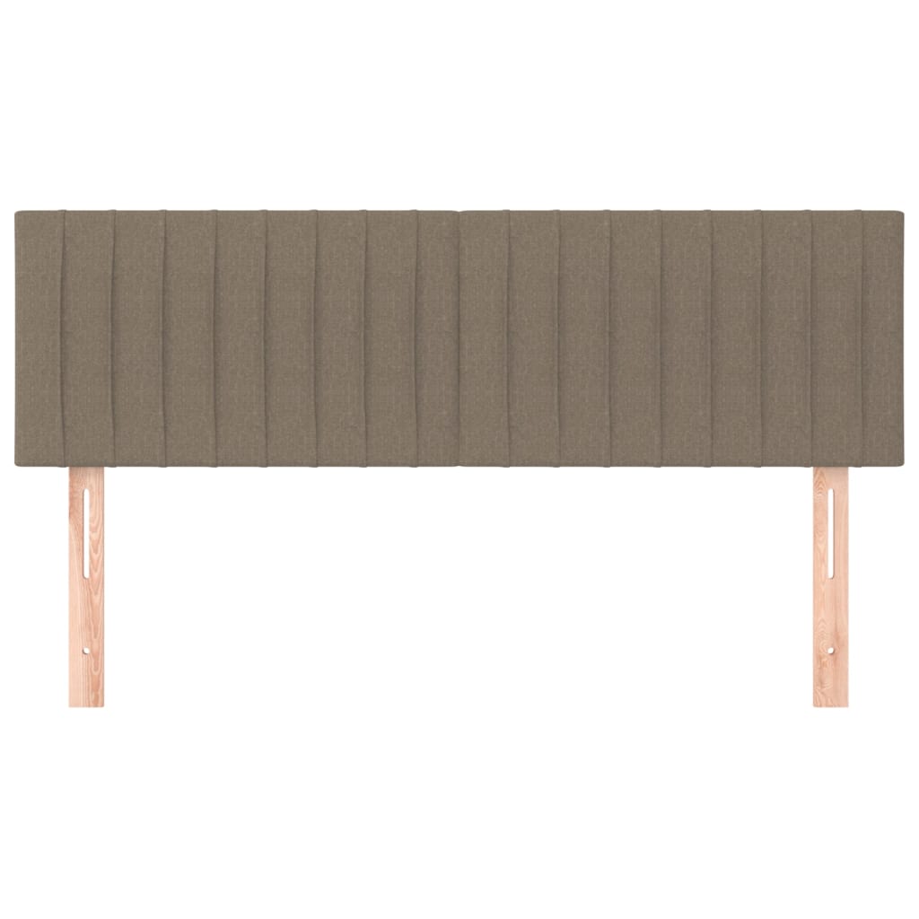 vidaXL Zagłówki, taupe, 144x5x78/88 cm, tkanina