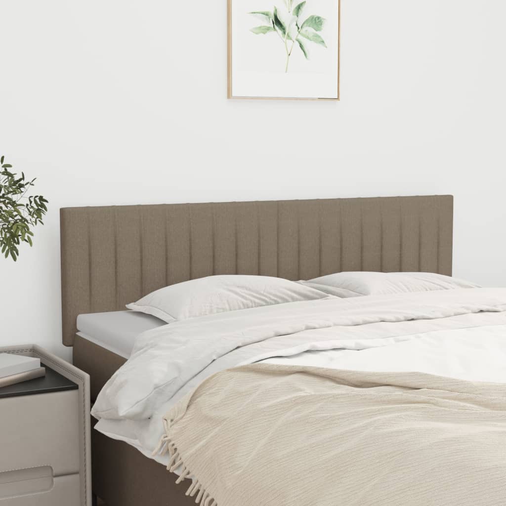 vidaXL Zagłówki, taupe, 144x5x78/88 cm, tkanina