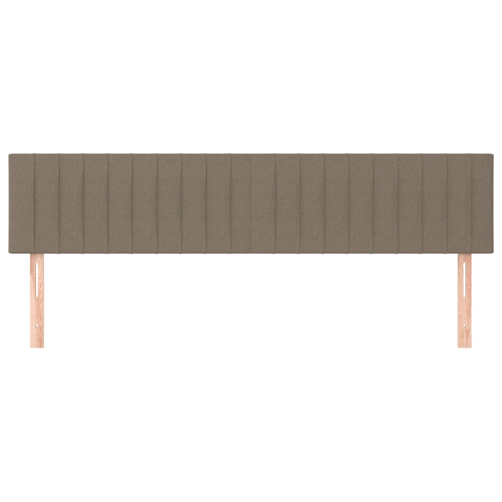 vidaXL Zagłówki, taupe, 180x5x78/88 cm, tkanina