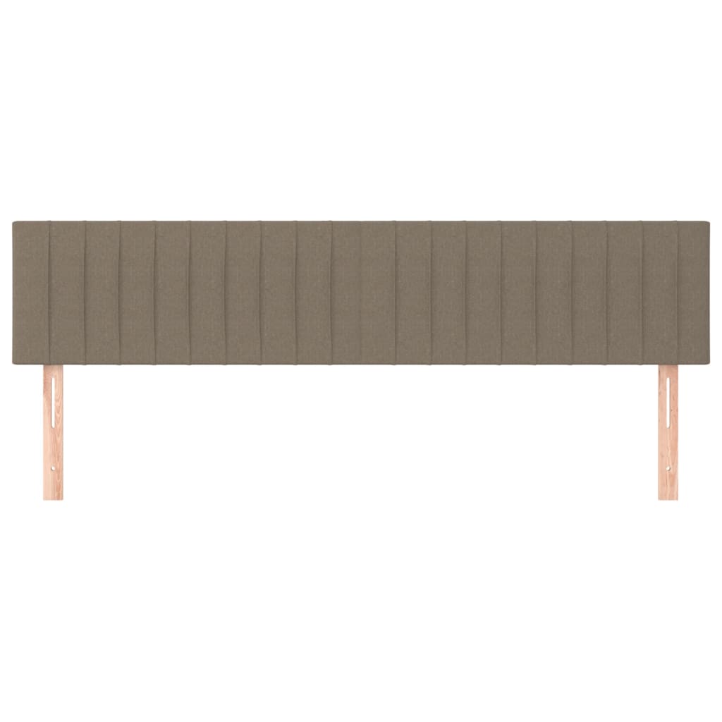 vidaXL Zagłówki, taupe, 200x5x78/88 cm, tkanina