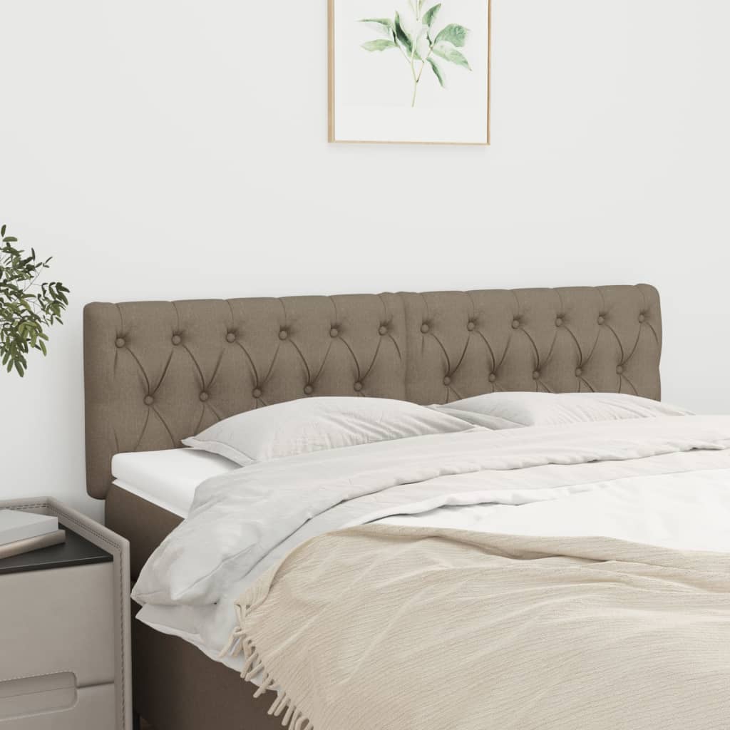 vidaXL Zagłówki, taupe, 144x7x78/88 cm, tkanina