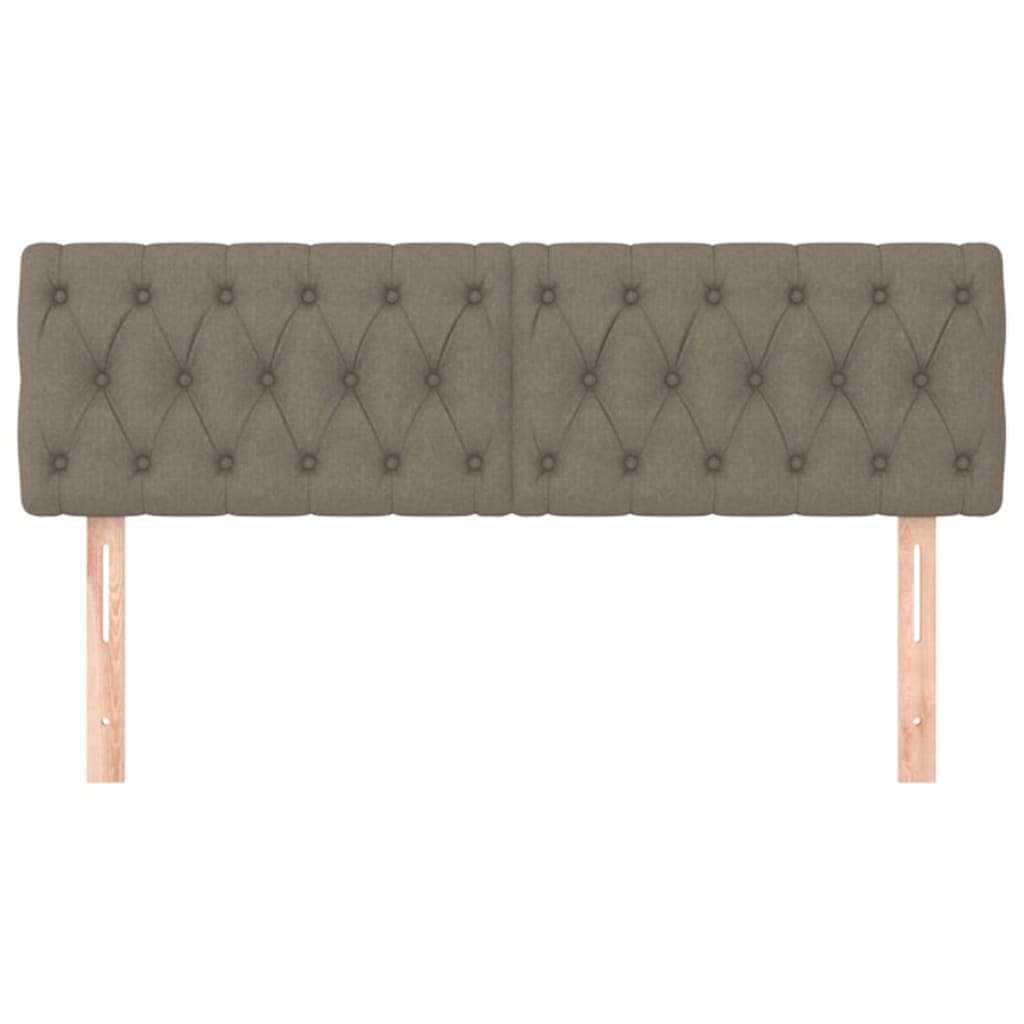 vidaXL Zagłówki, taupe, 160x7x78/88 cm, tkanina