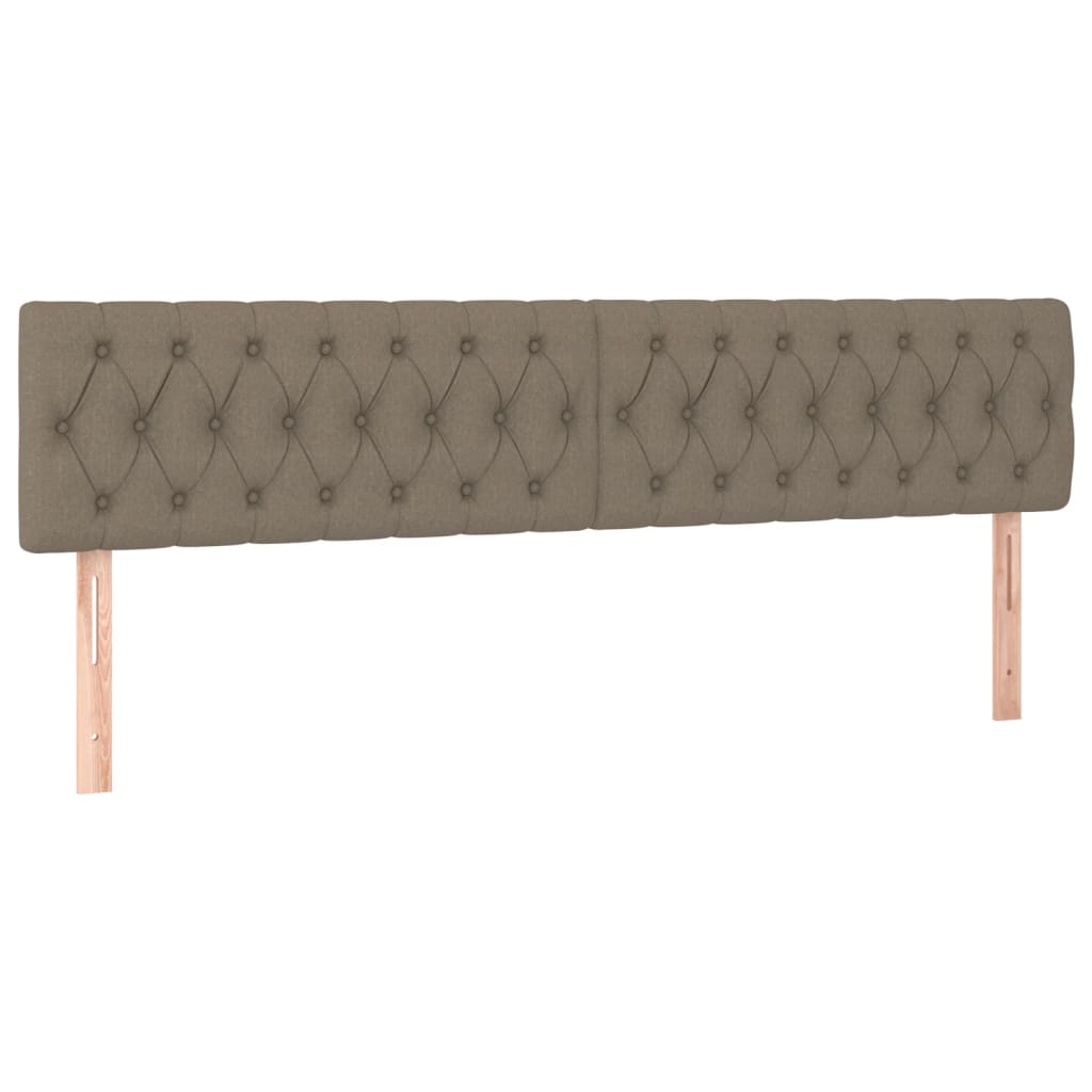 vidaXL Zagłówki, taupe, 180x7x78/88 cm, tkanina
