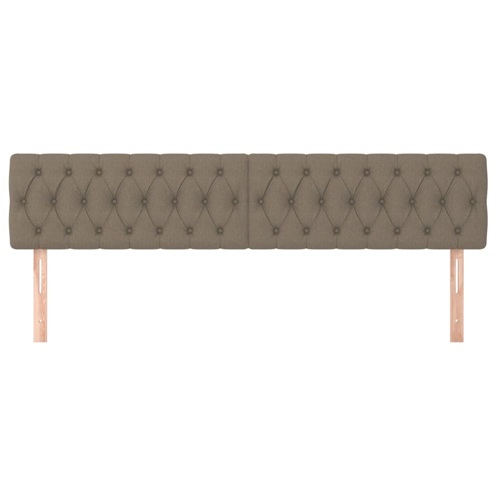 vidaXL Zagłówki, taupe, 180x7x78/88 cm, tkanina