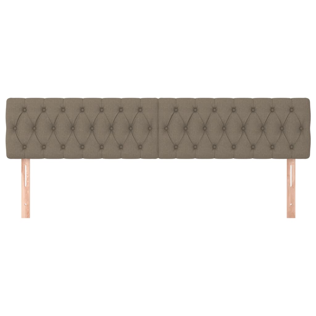 vidaXL Zagłówki, taupe, 200x7x78/88 cm, tkanina