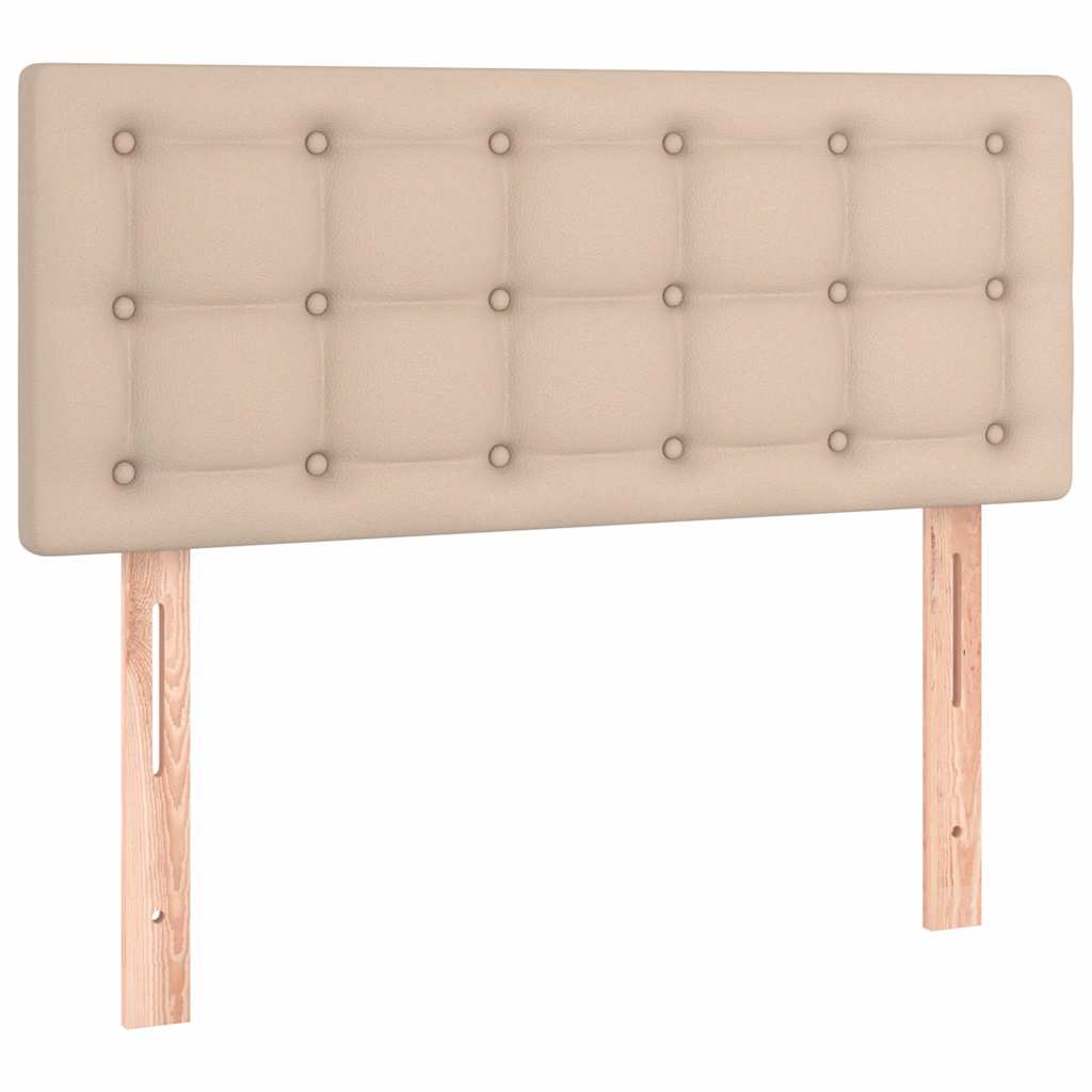 vidaXL Zagłówek do łóżka, cappuccino, 80x5x78/88 cm, sztuczna skóra