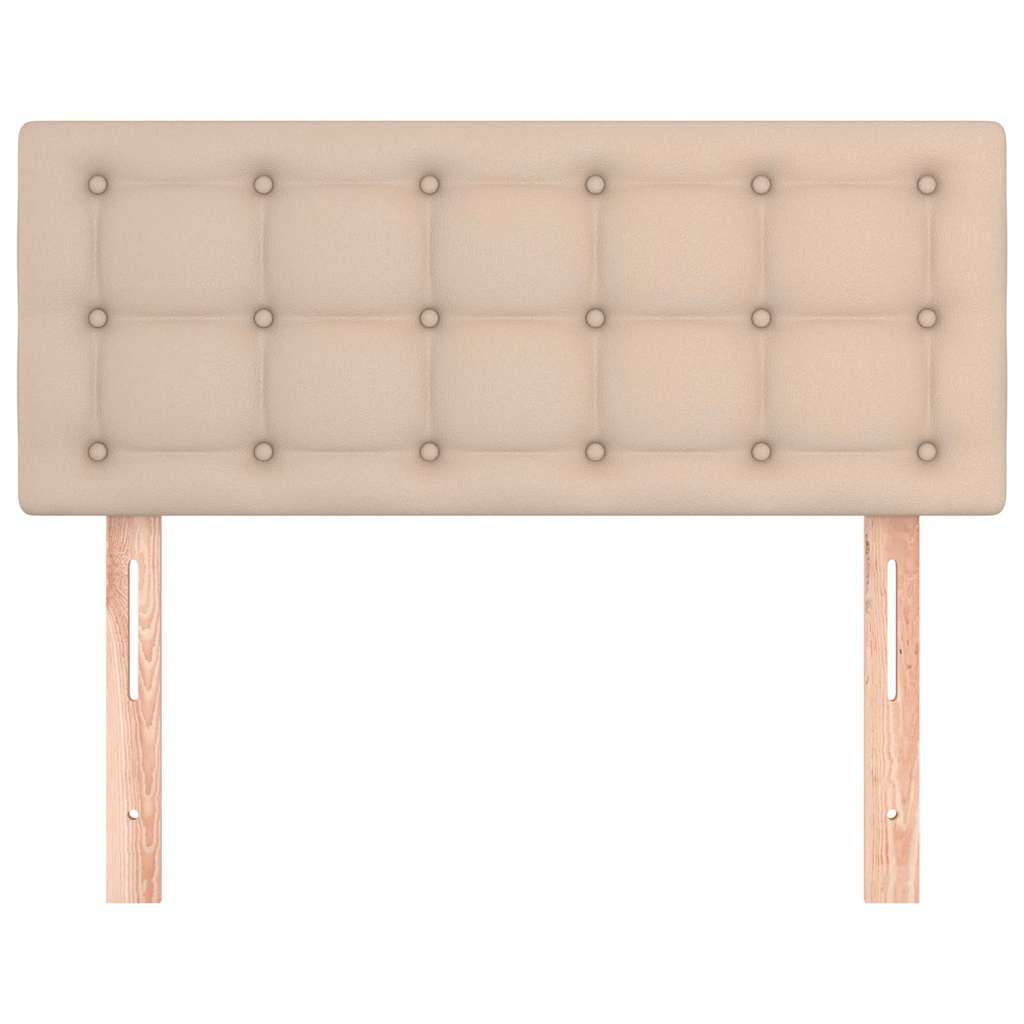 vidaXL Zagłówek do łóżka, cappuccino, 80x5x78/88 cm, sztuczna skóra