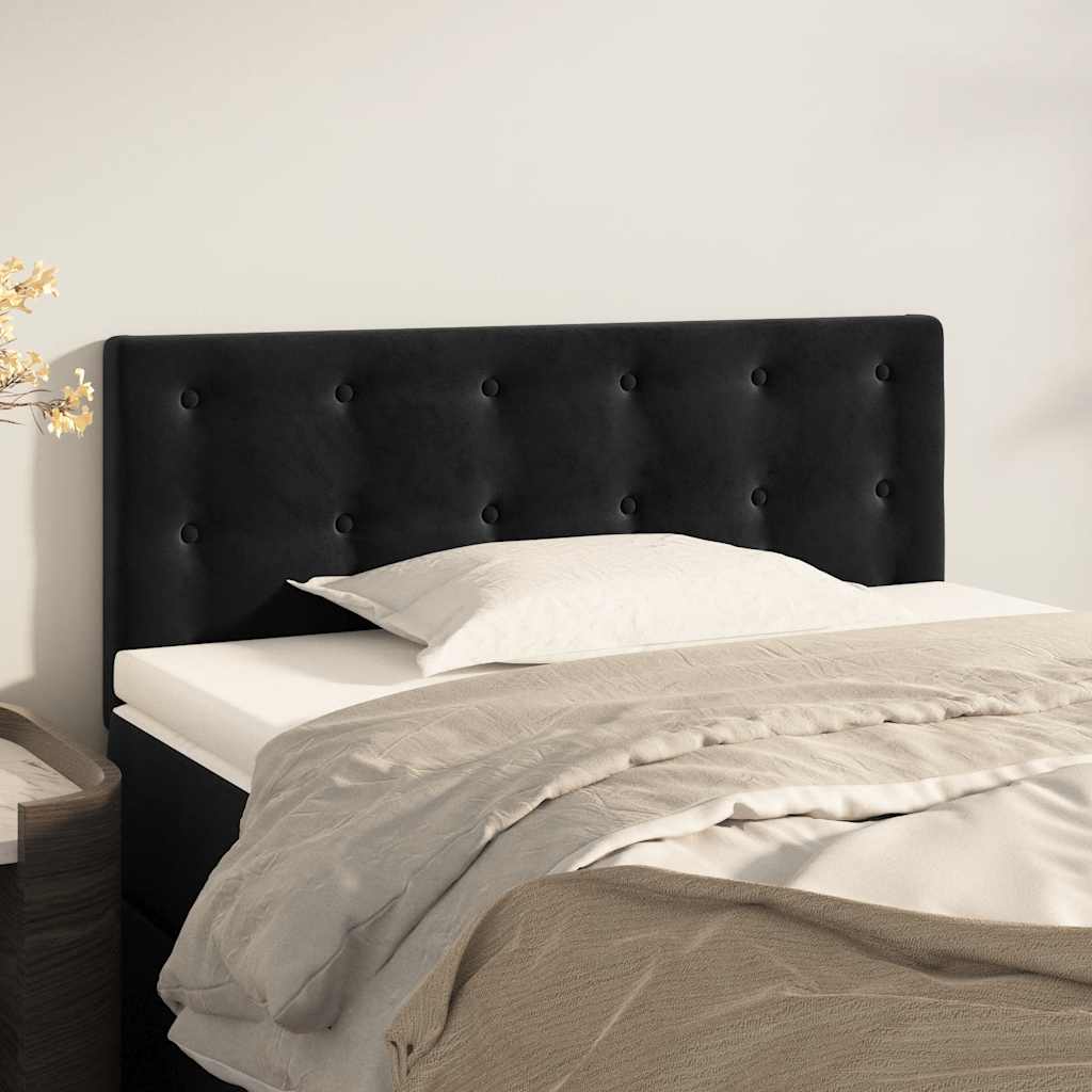 vidaXL Zagłówek do łóżka, czarny, 80x5x78/88 cm, aksamit