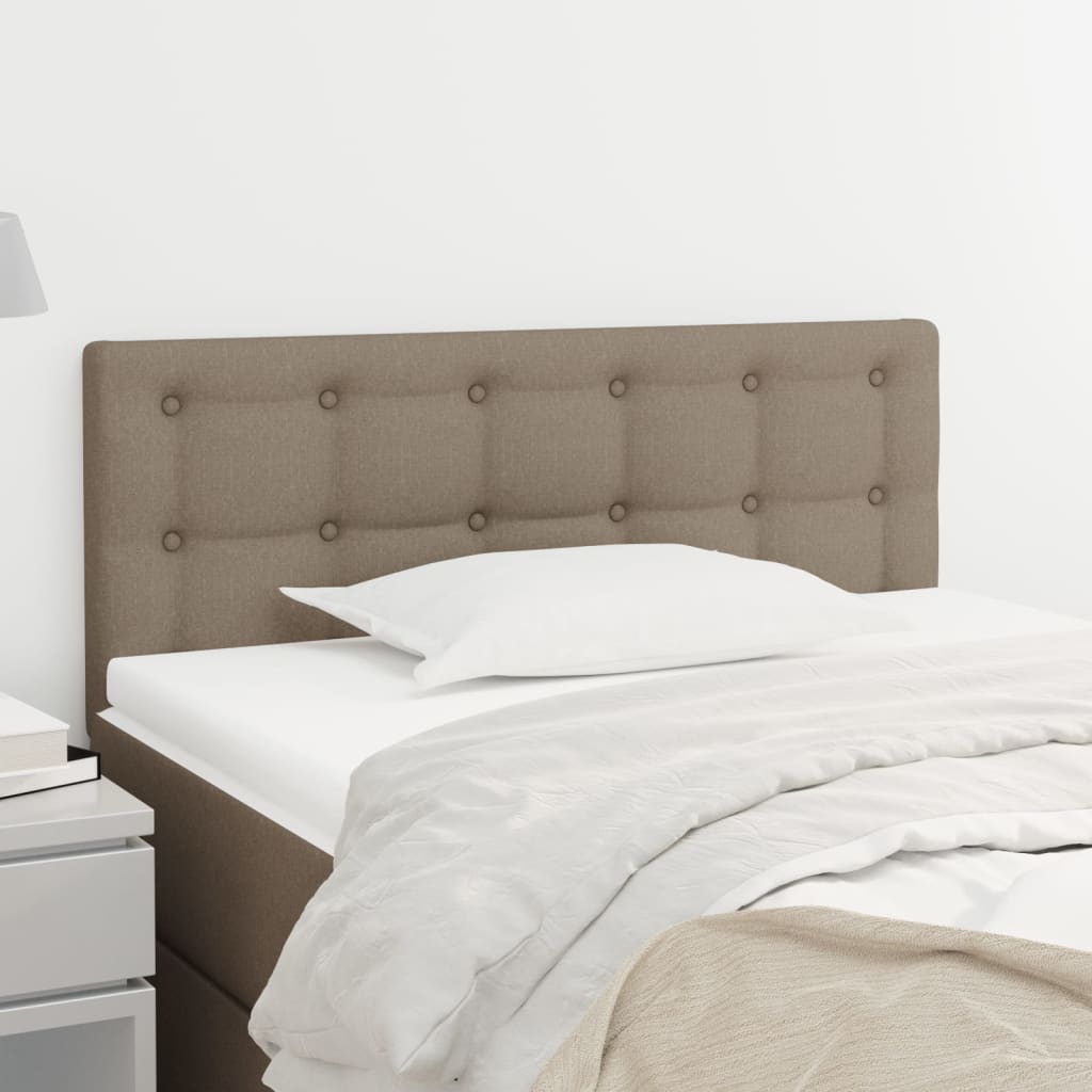 vidaXL Zagłówek do łóżka, taupe, 100x5x78/88 cm, tkanina