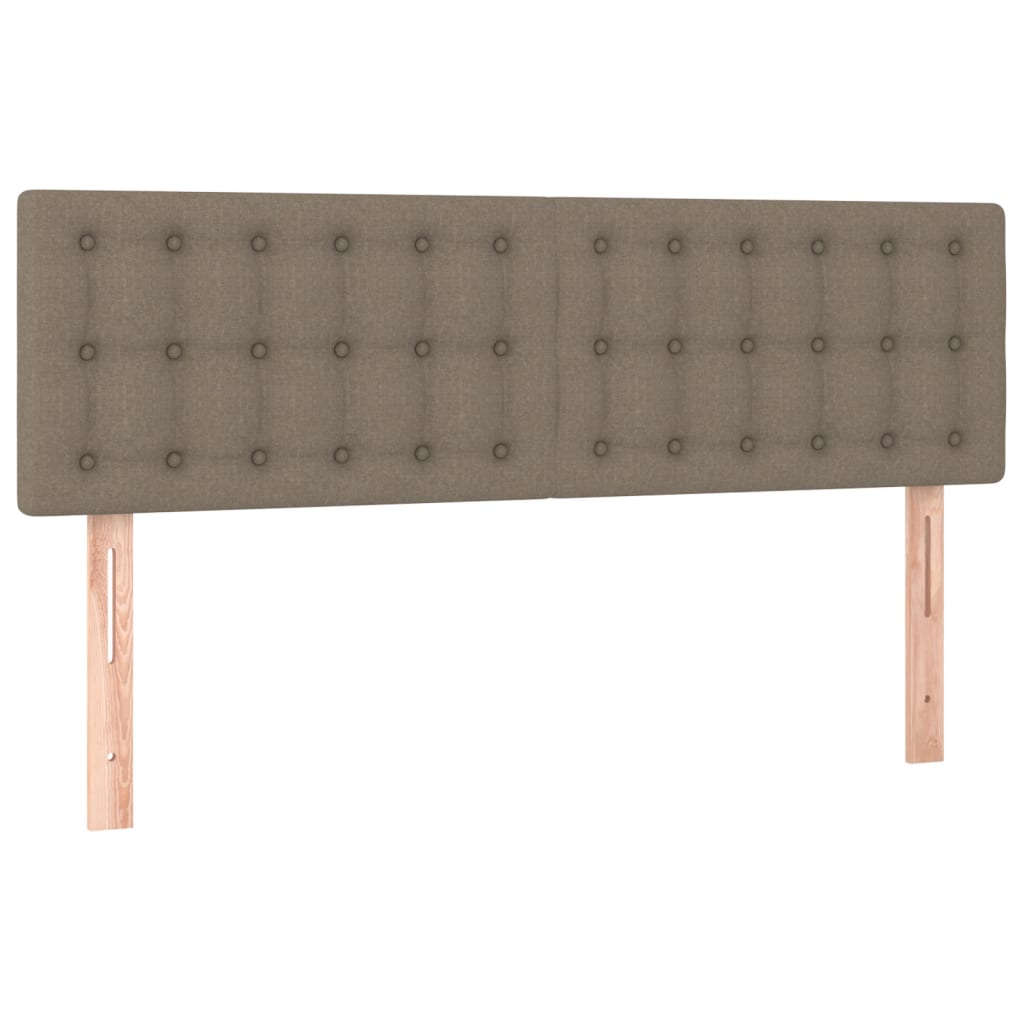 vidaXL Zagłówki, taupe, 144x5x78/88 cm, tkanina