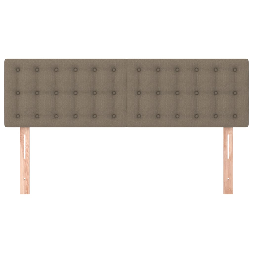 vidaXL Zagłówki, taupe, 144x5x78/88 cm, tkanina
