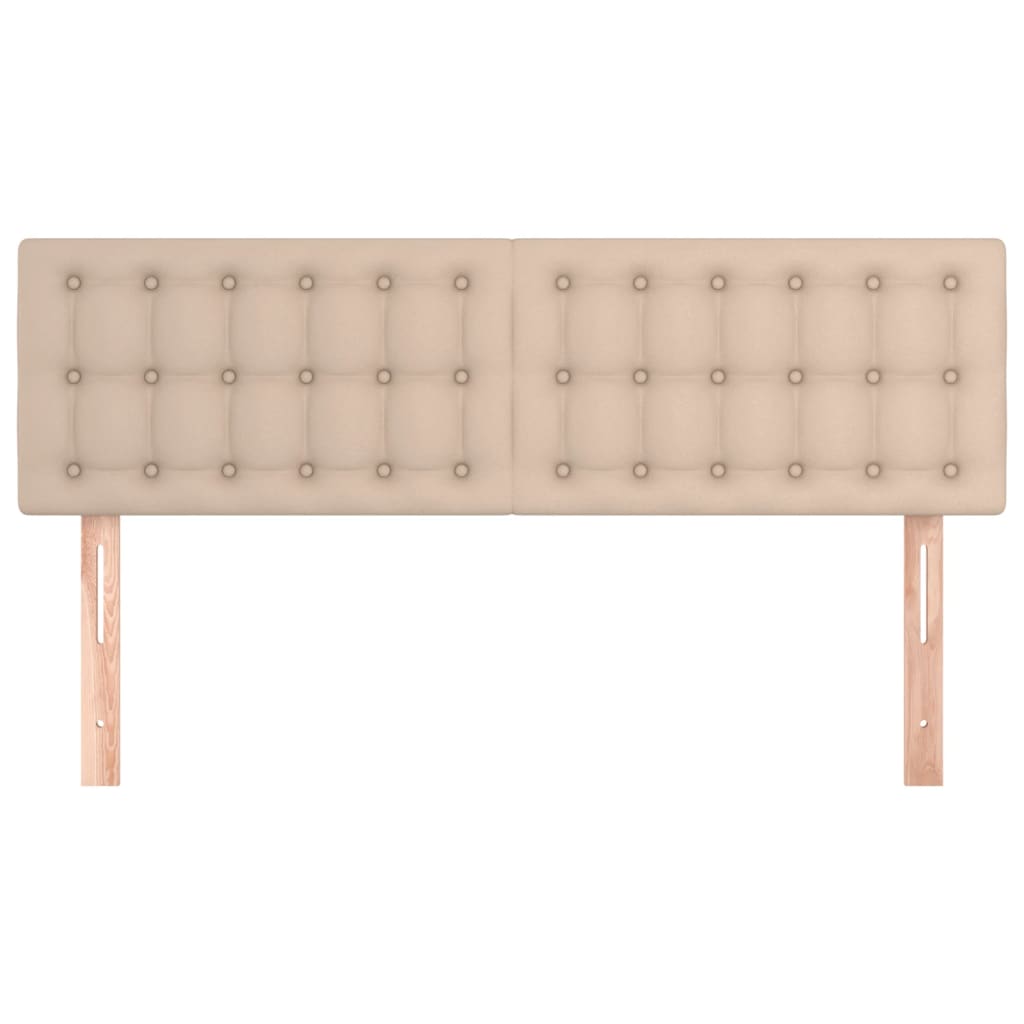 vidaXL Zagłówki, cappuccino, 144x5x78/88 cm, sztuczna skóra