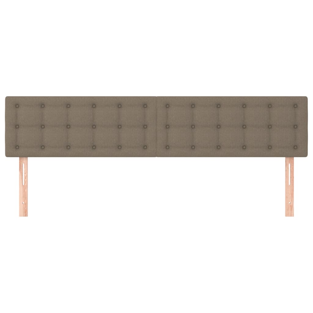 vidaXL Zagłówki, taupe, 160x5x78/88 cm, tkanina