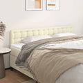vidaXL Zagłówki, kremowe, 200x5x78/88 cm, sztuczna skóra