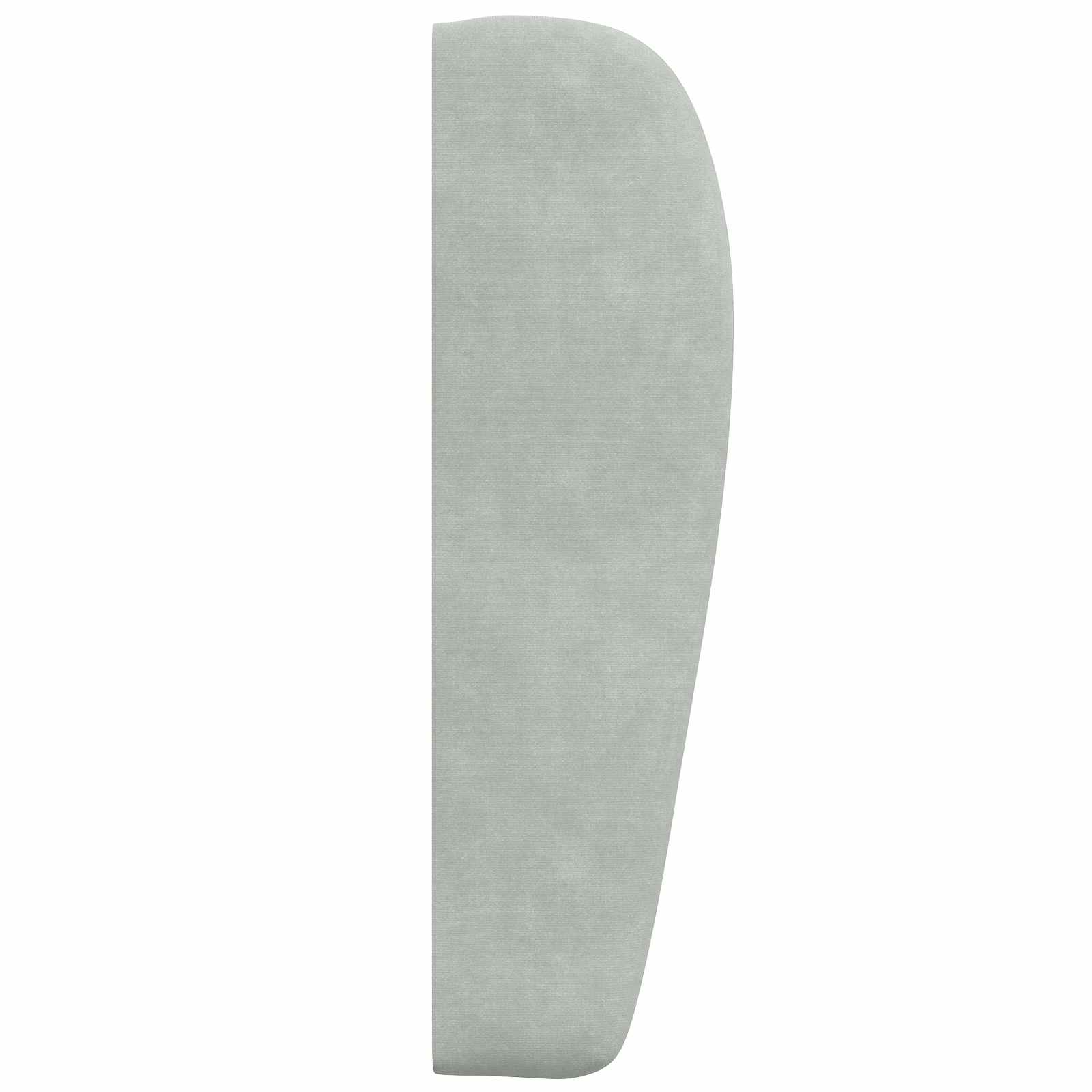 vidaXL Ucho Głowy Jasnoszary 80 x 23 x 6 cm Aksamit