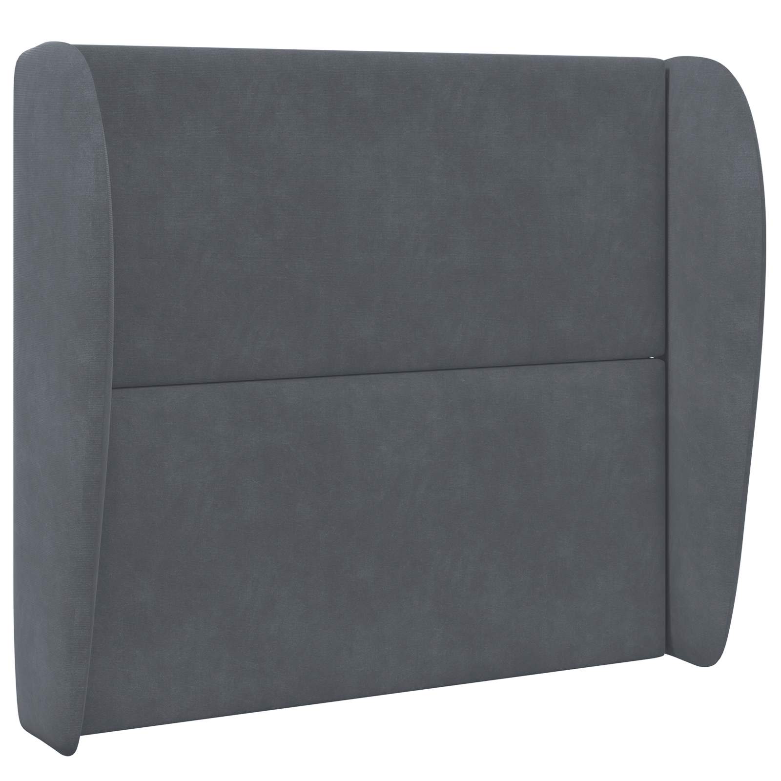 vidaXL Ucho Głowy Przygaszony Szary 80 x 23 x 6 cm Aksamit