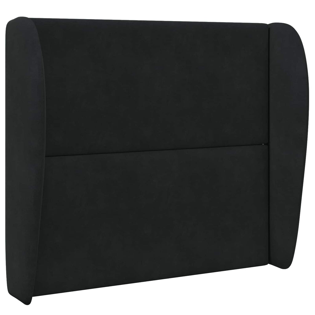 vidaXL Ucho Głowy Czarny 80 x 23 x 6 cm Aksamit