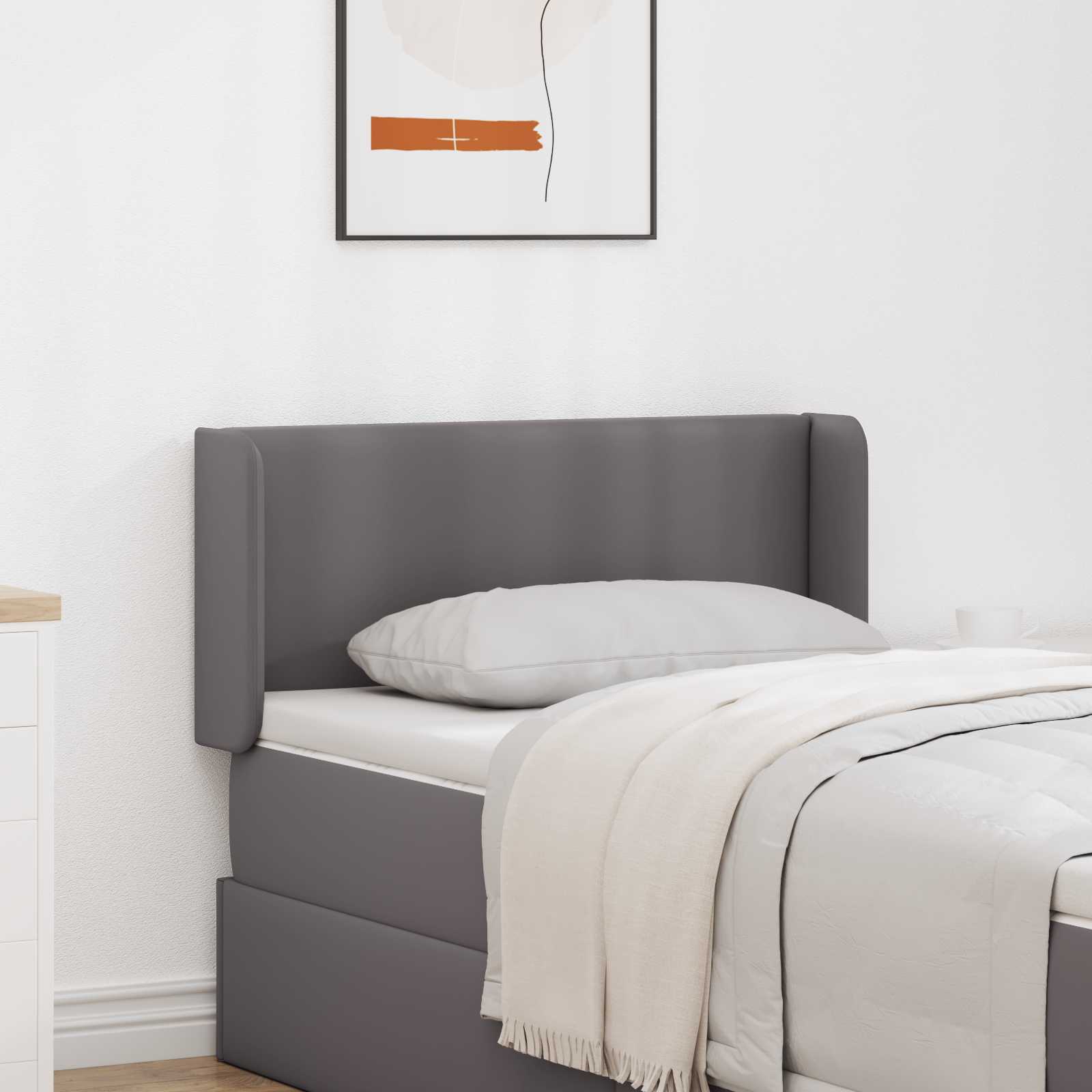 vidaXL Ucho Głowy 2 pcs Szary 40 x 16 x 5 cm Sklejka i sztuczna skóra