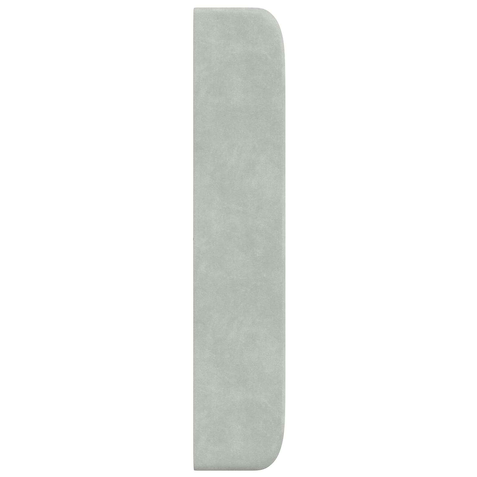 vidaXL Ucho Głowy Jasnoszary 80 x 16 x 4 cm Aksamit