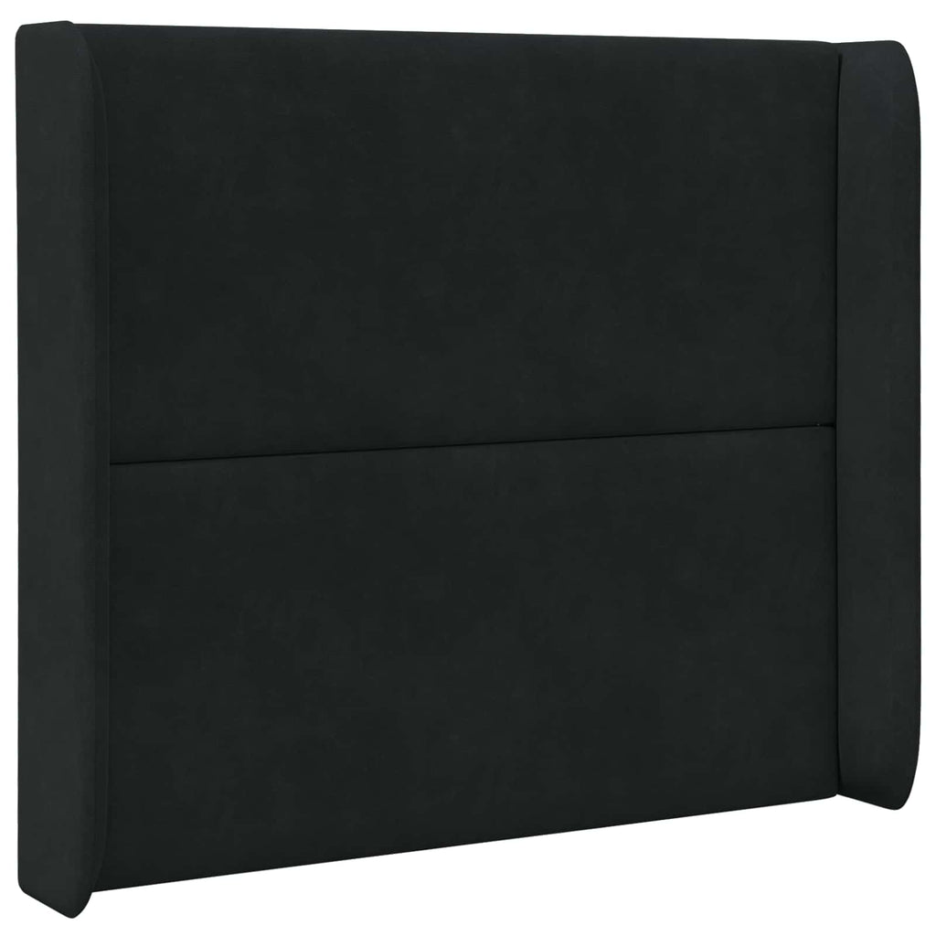 vidaXL Ucho Głowy Czarny 80 x 16 x 4 cm Aksamit