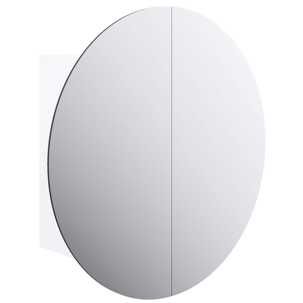vidaXL Szafka łazienkowa z lustrem i LED, biała, 40x40x17,5 cm