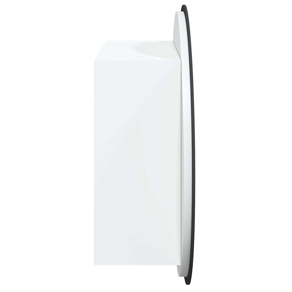 vidaXL Szafka łazienkowa z lustrem i LED, biała, 40x40x17,5 cm